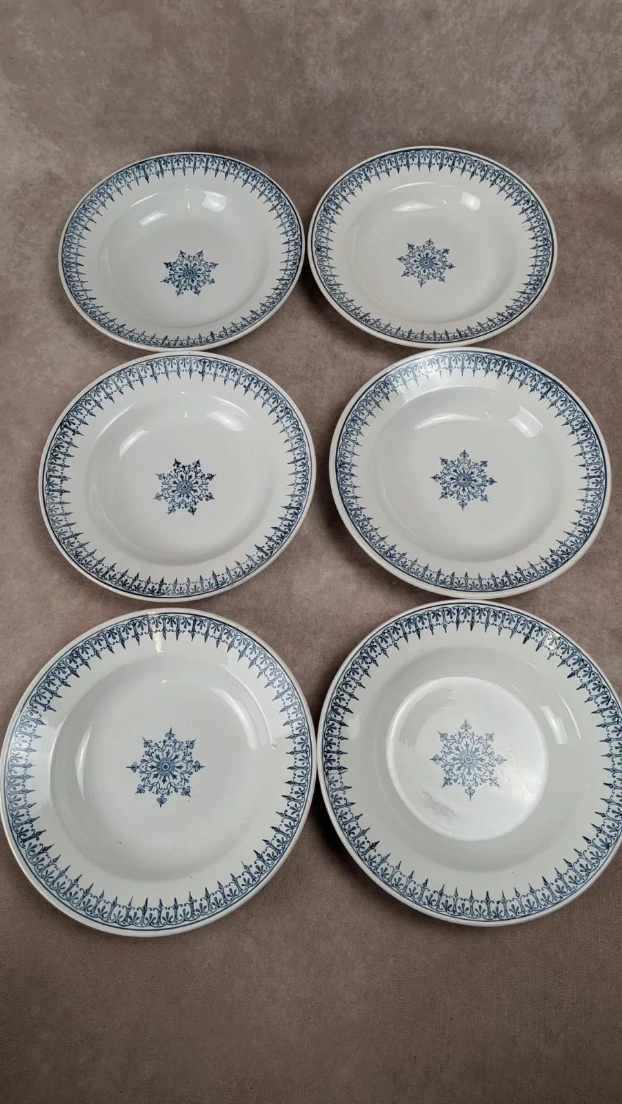 Set of 6 vintage Primax deep plates with classic blue decor – photo 2